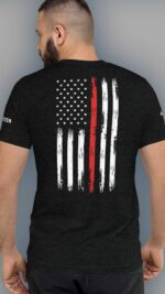 Firefighter USA Vintage Flag T-Shirt
