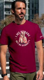 I See Humans But No Humanity Men's Classic Tee - Image 6