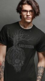 Skull Roots Men's Black T-shirt