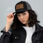 Cow Skull And Barbed Wire Embroidered Patch Hat, Ranch Trucker Hat, Country Style, Adult Size Mesh Back Snapback