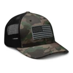 American Flag Camouflage Embroidered 6-Panel Trucker Hat
