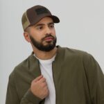 American Flag Embroidered 6-Panel Camouflage Trucker Cap - Image 4