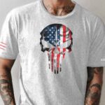 American Flag Punisher Skull Graphic T-shirt - Image 8