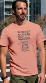 Whiskey & Cigars Crew Neck T-shirt - Image 11