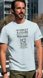 Whiskey & Cigars Crew Neck T-shirt - Image 8
