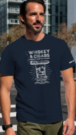 Whiskey & Cigars Crew Neck T-shirt