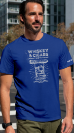 Whiskey & Cigars Crew Neck T-shirt - Image 5