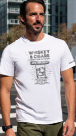 Whiskey & Cigars Crew Neck T-shirt - Image 4